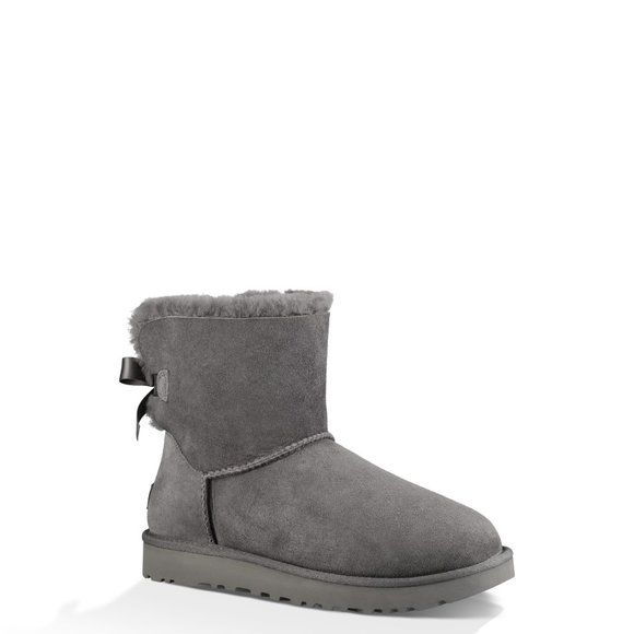 ●NEW●UGG/Women's Mini Bailey Bow II Grey - Picture 2 of 6